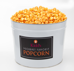 Load image into Gallery viewer, Send Popcorn Online in a 2 gallon White Popcorn Canister filled with Kidd&#39;s Pop Shop Popcorn Brand Hot &amp;  Spicy flavor.
