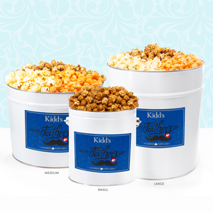 Father's Day 1 gallon, 2 gallon and 3.5 gallon popcorn tins