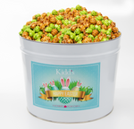 Load image into Gallery viewer, Easter gift basket filled with caramel apple gourmet popcorn. popped, packed fresh and delivered straight to your door.
