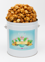 Load image into Gallery viewer, Real Butter and Brown Sugar Caramel Popcorn in Shippable Easter Basket Gift Tin
