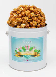 Real Butter and Brown Sugar Caramel Popcorn in Shippable Easter Basket Gift Tin