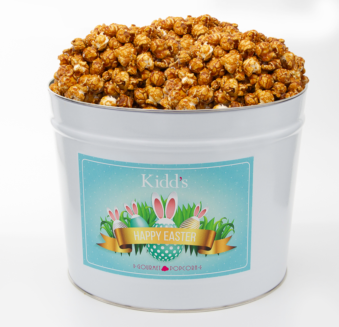 The Best Caramel Corn in the World comes in our festive Easter Basket Gift Tin.