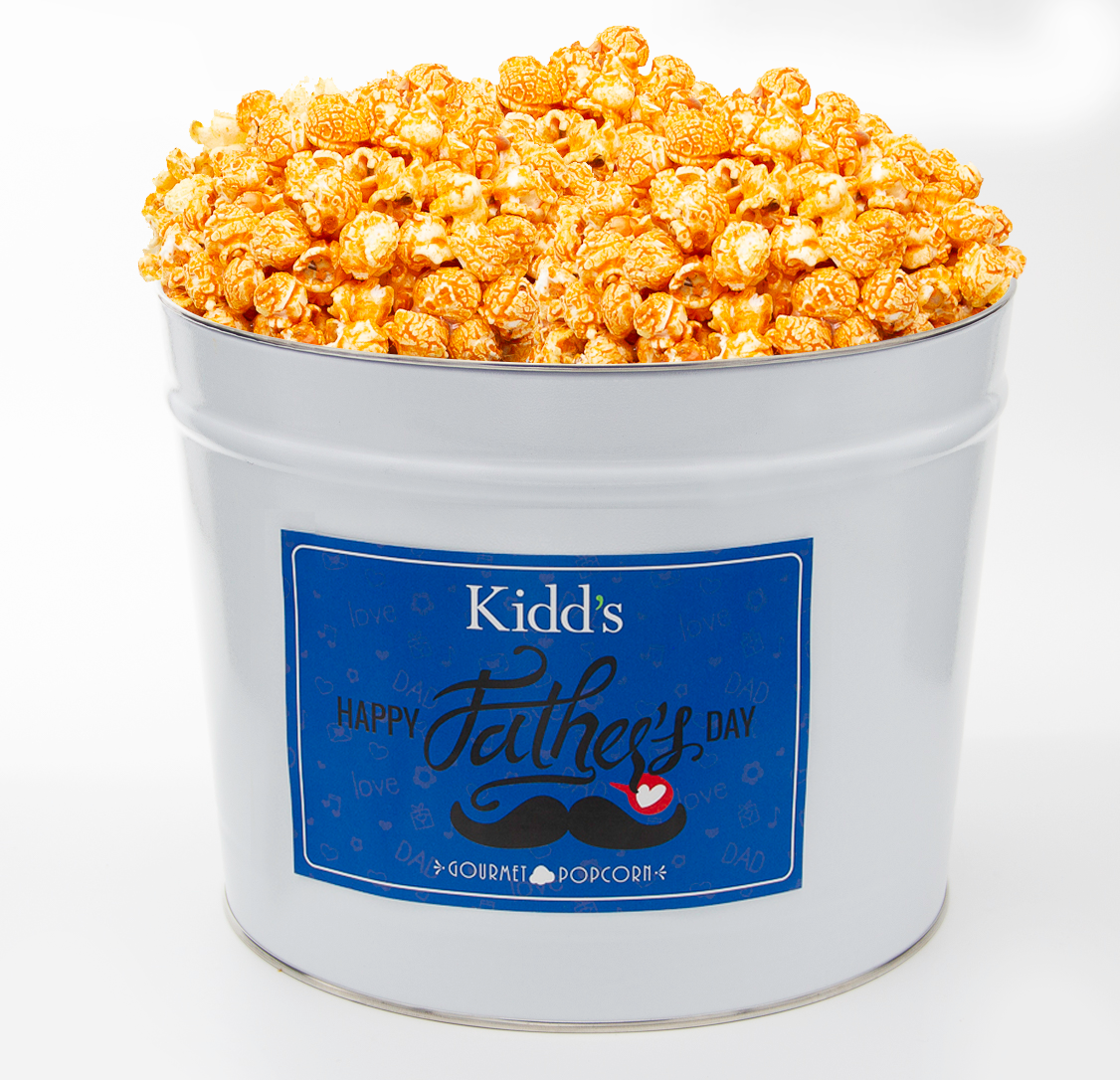 father's day savory cheddar cheese gourmet popcorn flavor is indulgent and ready to ship quickly. 