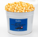 Load image into Gallery viewer, most dads want savory flavors. our best selling cheddar and white cheddar mix do just that. order this medium tin for lasting flavor everyone can enjoy.
