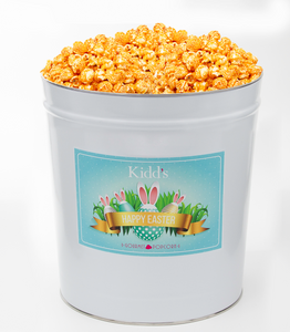 Party size Easter Basket filled with 56 cups of Hot &  Spicy Popcorn.