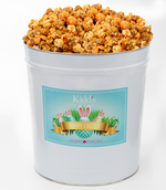 Load image into Gallery viewer, Famous Garrett Mix style popcorn in Caramel and Cheesy Cheddar. Popcorn comes in reusable, shippable Easter Tin.
