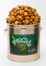 Load image into Gallery viewer, The worlds best caramel popcorn in a shippable St. Patrick&#39;s Day 1 gallon tin.
